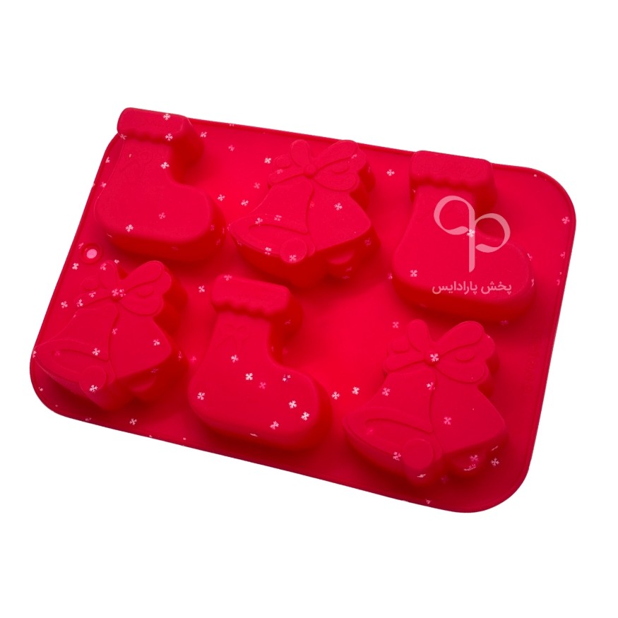 قالب سیلیکونی زنگوله و کفش 6 خانه چینی