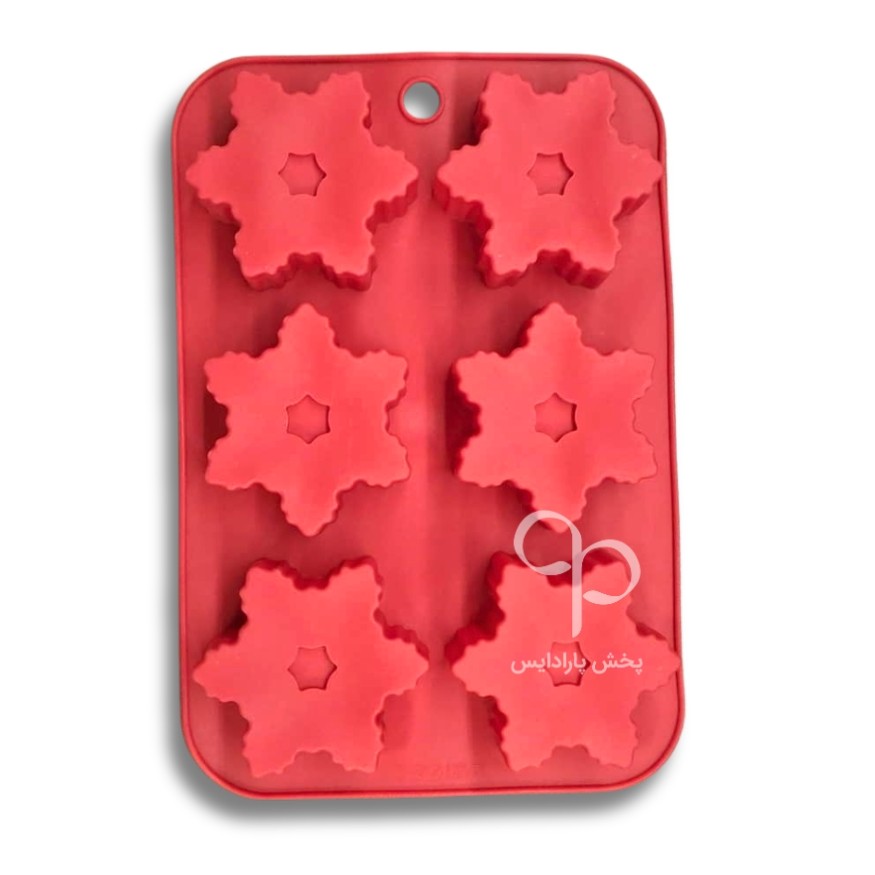 قالب سیلیکونی برف ستاره دار 6 خانه چینی