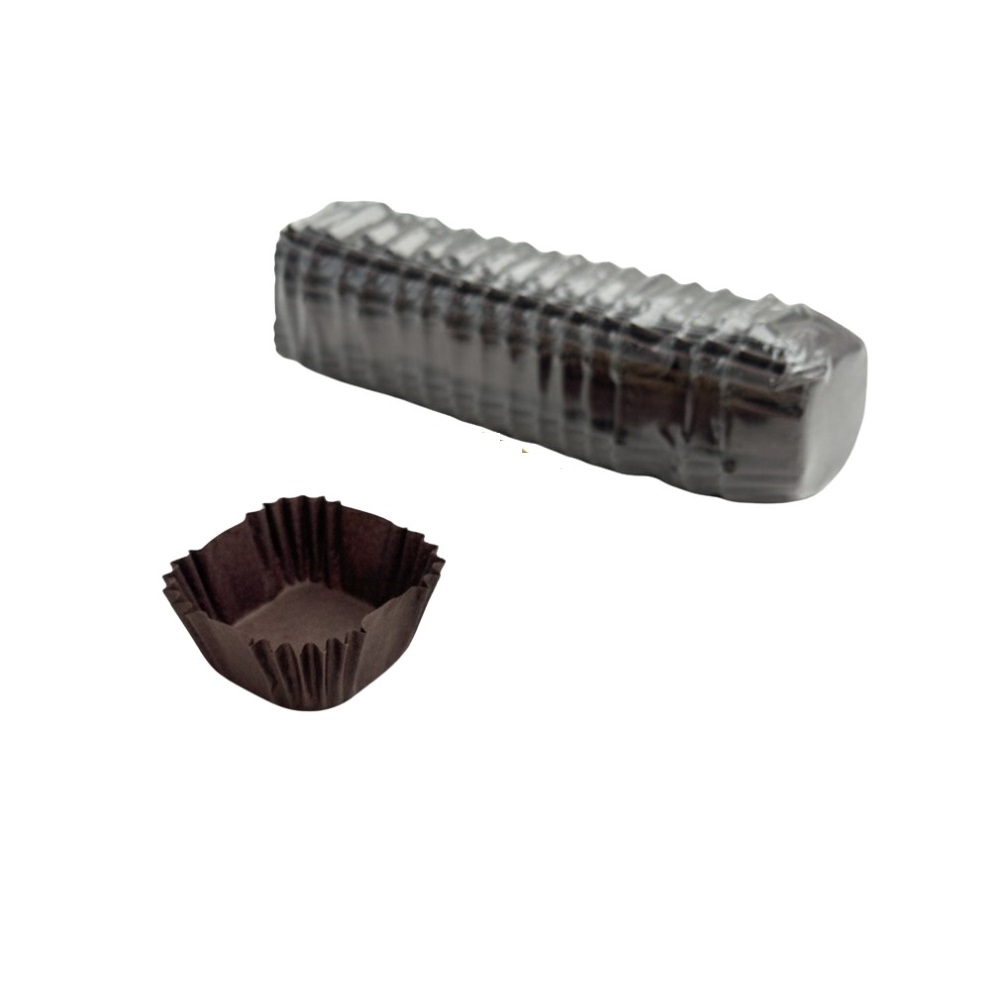 کپسول حلوایی مربع قهوه ای دو رو (300 عددی)