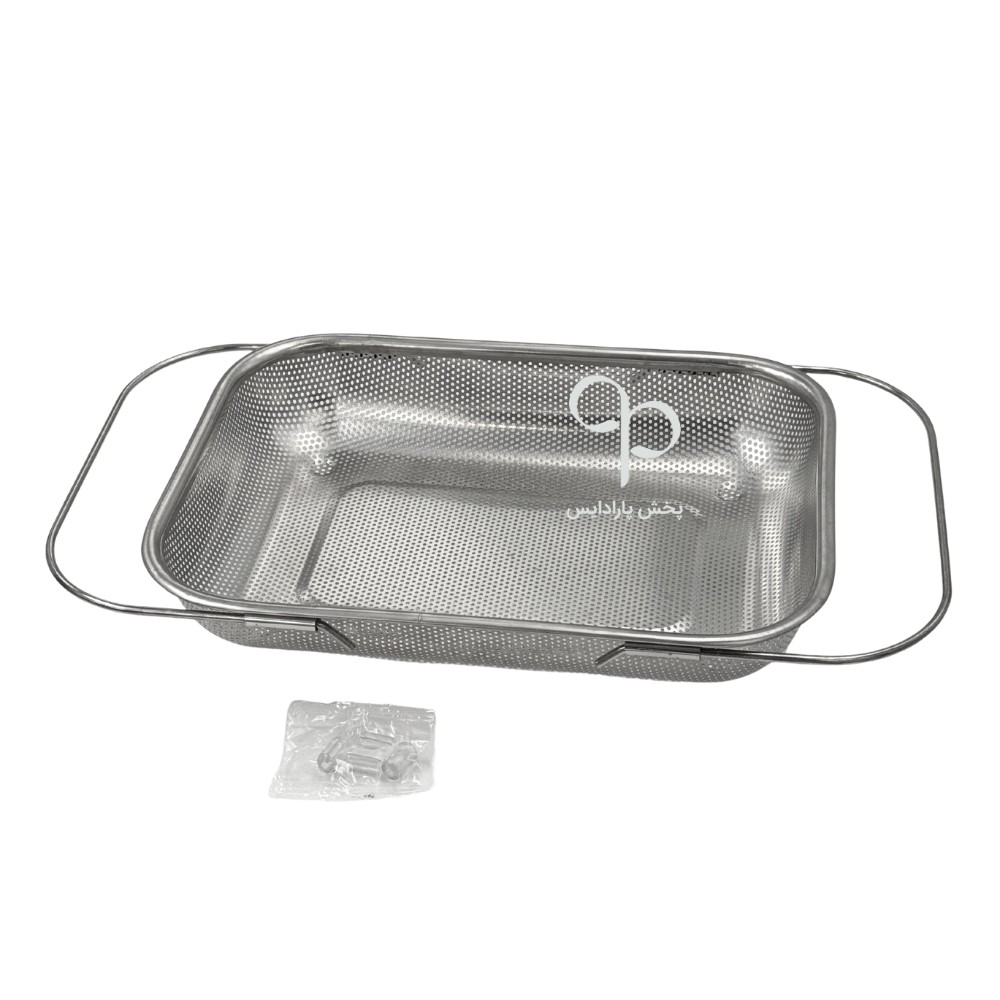 سبد استیل مستطیل دسته دار 22*30 چینی