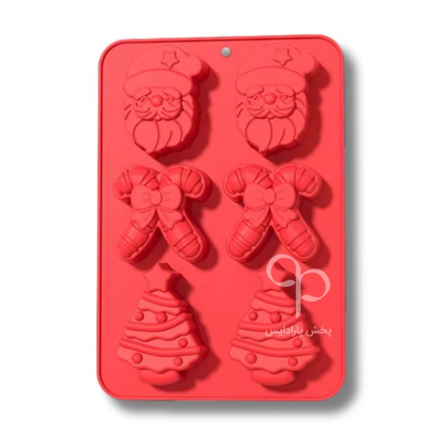 قالب سیلیکونی کریسمس 3 مدل 6 خانه چینی