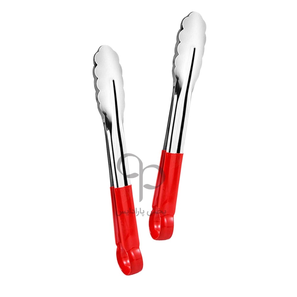 انبر استیل دسته سیلیکونی 30 سانت چینی