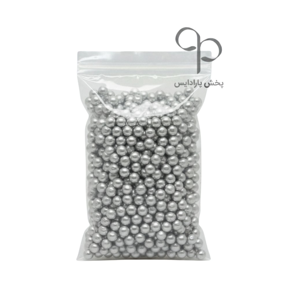 مروارید تزئینی نقره ای 250 گرمی کد 2