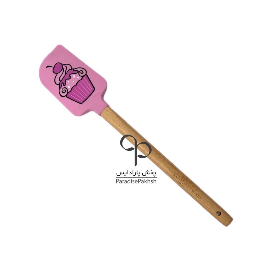 لیسک دسته گرد چوبی 33 سانت طرحدار چینی Baker Love