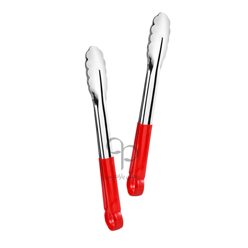 انبر استیل دسته سیلیکونی 34 سانت چینی