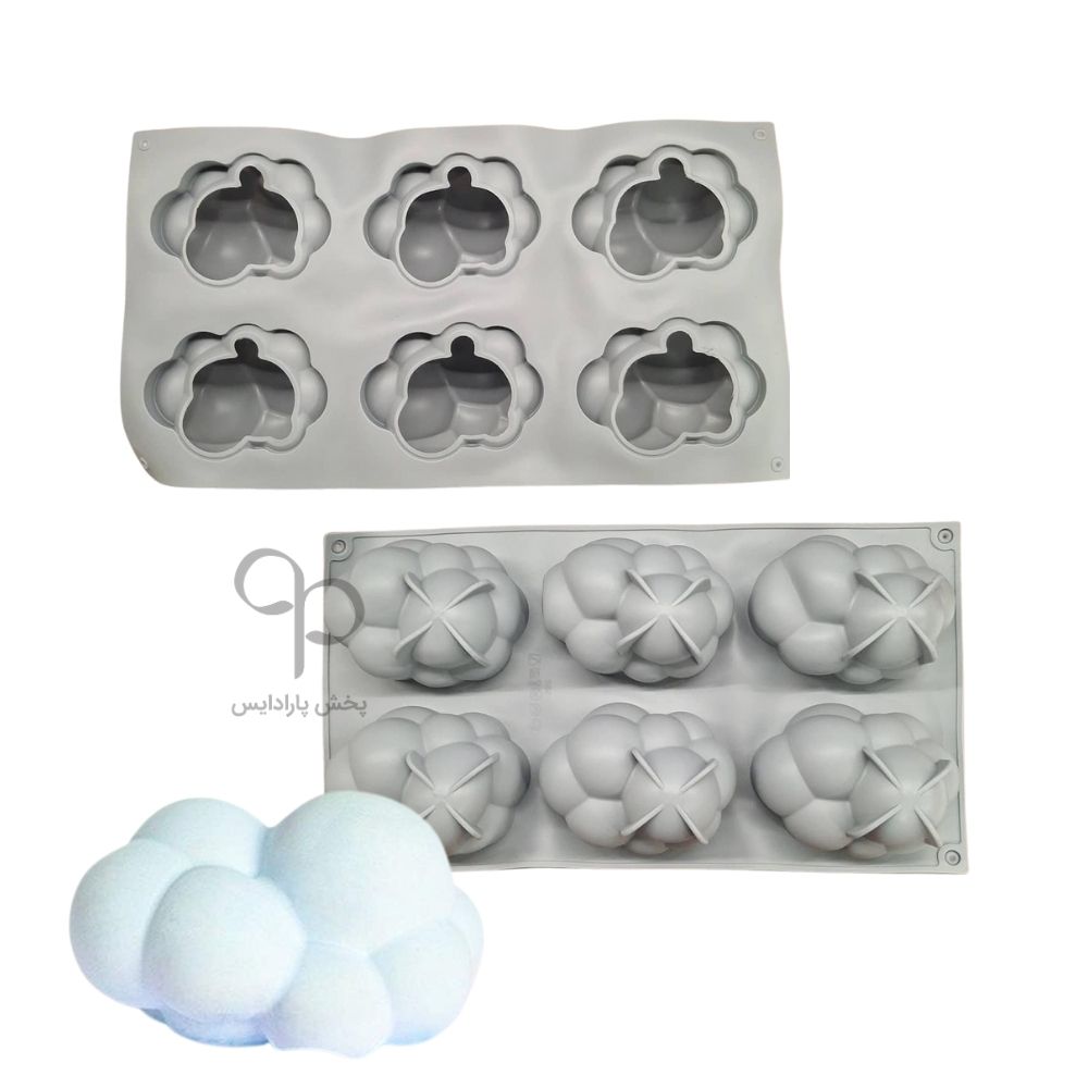 قالب سیلیکونی ابر سه بعدی 6 خانه چینی