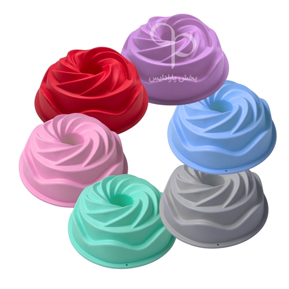 قالب سیلیکونی دسری پیچ شیفون دار دالبر 20 سانت چینی