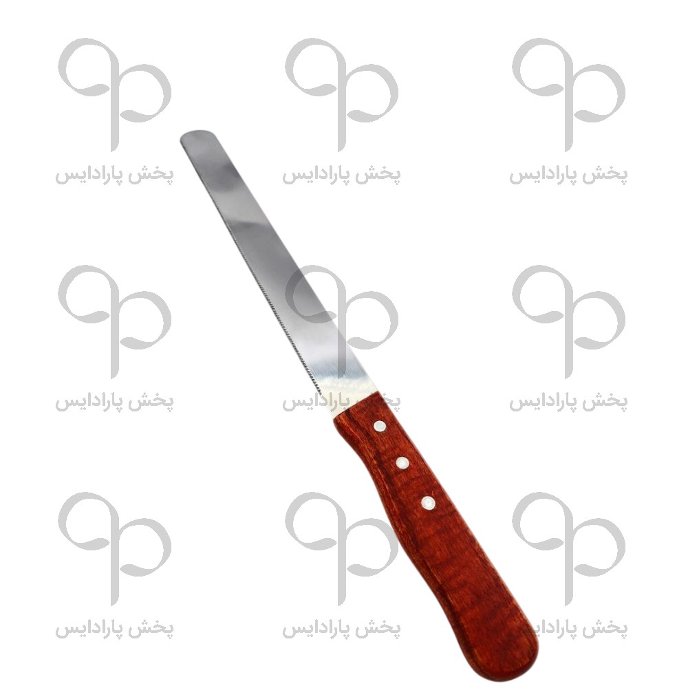 چاقو دنده ریز تیغه 30 سانت دسته چوبی