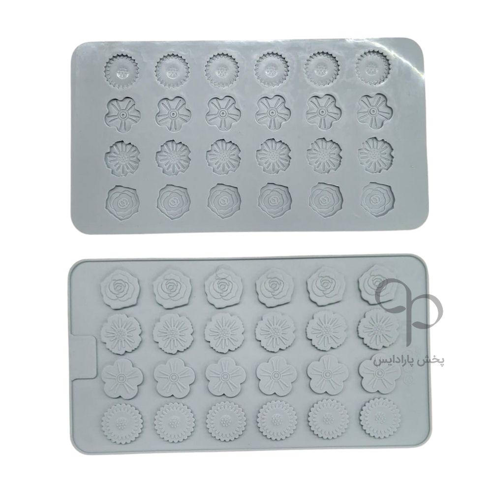 قالب سیلیکونی شکلات گل میکس 24 خانه چینی